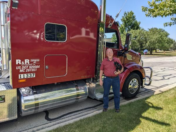 Red R&R Truck with Driver